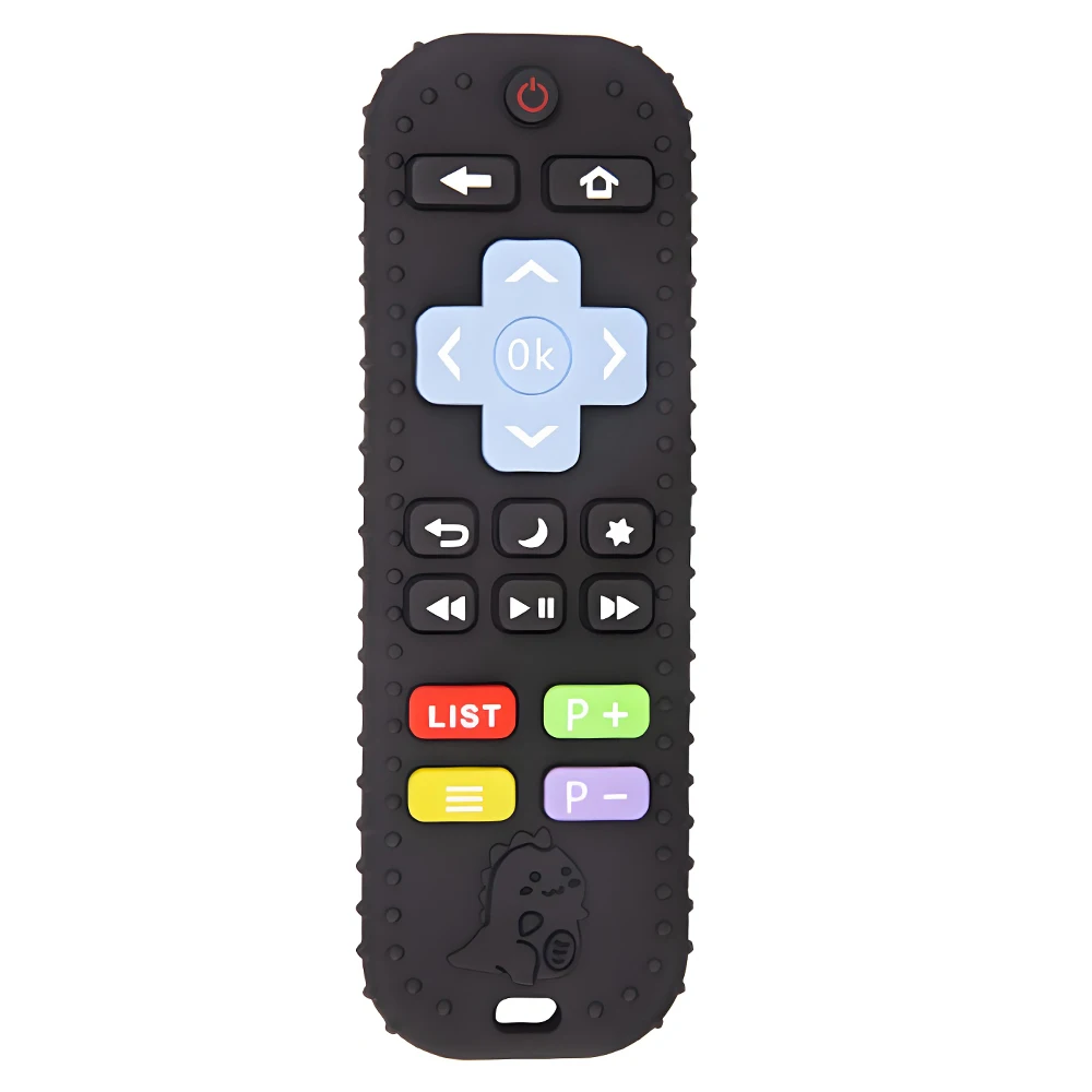 Children's silicone teething remote control baby mouthing period soothing teething teething remote control toys silicone teeth u