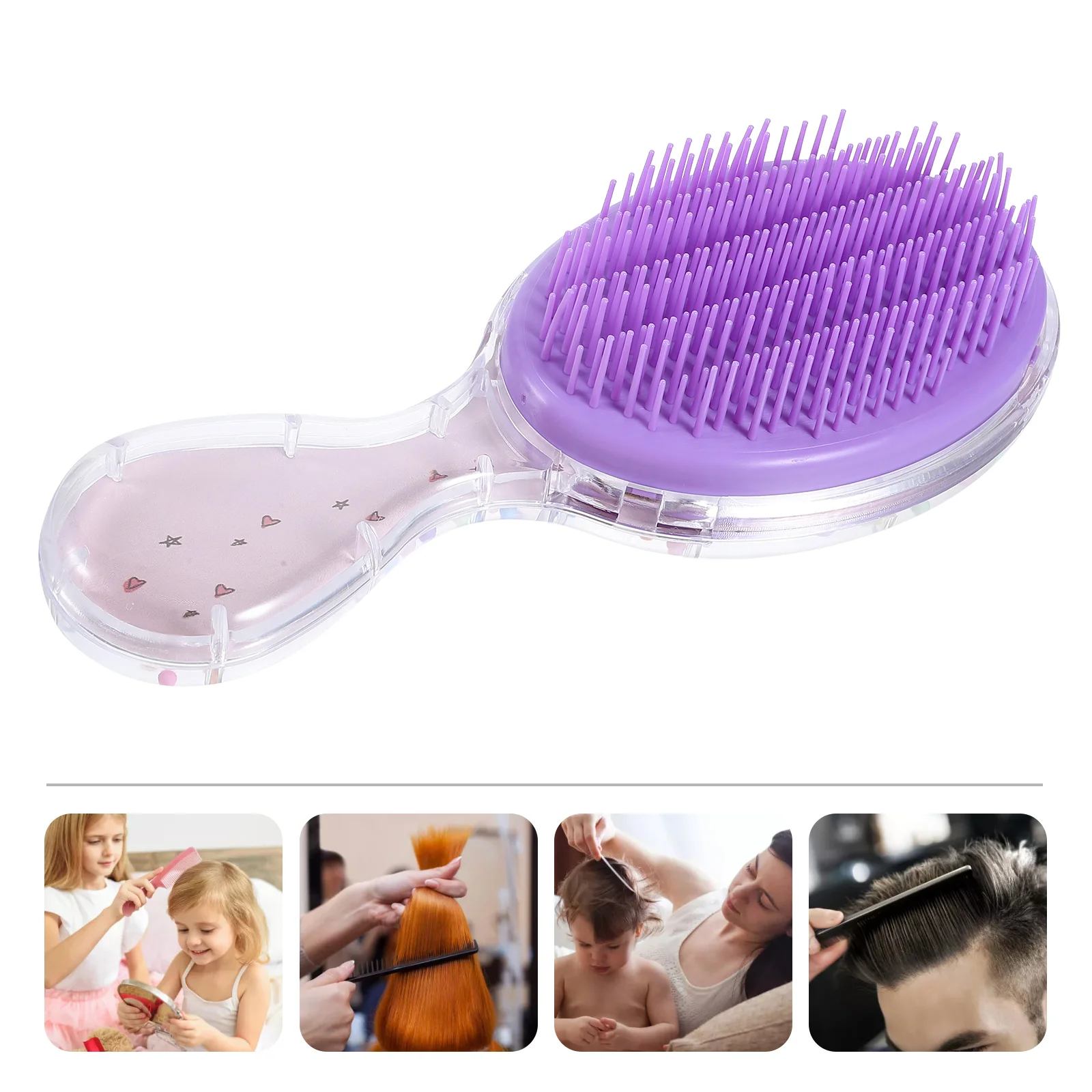 2 Pcs Comb Hair Small for Detangling Brush Detangler Grooming Teeth Travel Girl pet grooming brush