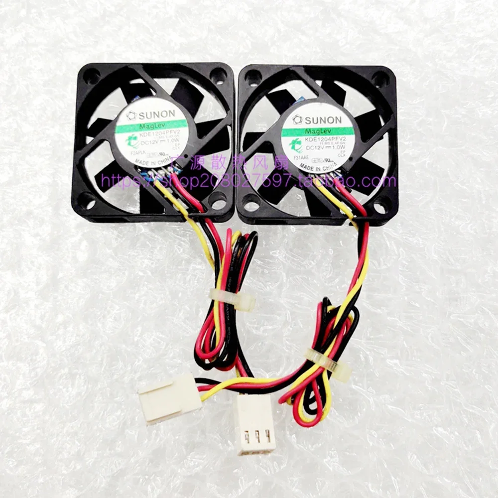 

2 pcs For Sunon maglev cooling fans KDE1204PFV1 4010 40mm 40x40x10mm DC 12V 1.1W 3 wire fan switch