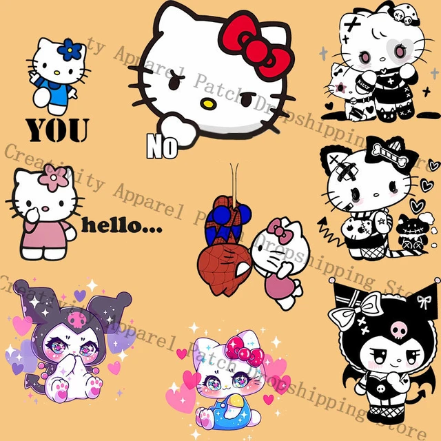 Hello Kitty Anime My Melody Kuromi Iron-on Transfers For Clothing