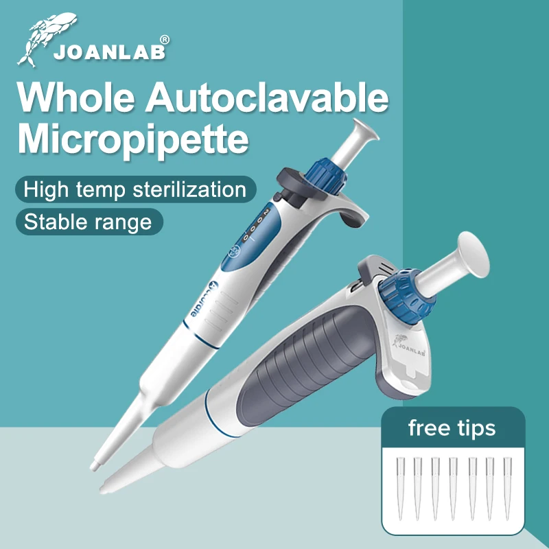 Joanlab Laboratory Pipette Autoclavable Digital Adjustable Micropipette