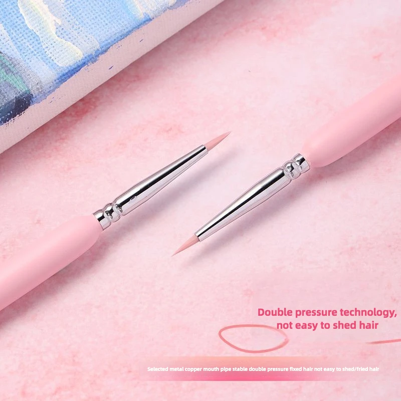 2개 세트 DIY 디지털 유화 수채화 펜 아크릴 물감 특수 채색 펜 플랫 코팅 훅 라인 펜 페인팅 브러쉬