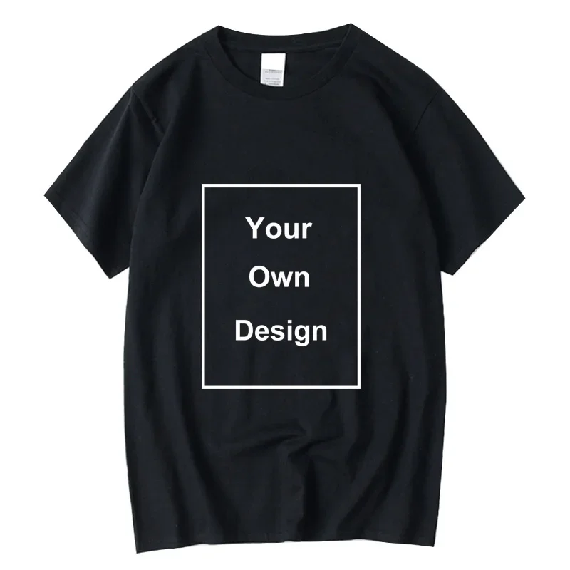 

XINYI Men's T-shirt 100% cotton Your OWN Design t-shirt man Brand Logo/Picture Custom DIY print loose o-neck t-shirt male tops