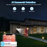 Smar 4MP PTZ Wi-Fi IP-камера с двумя объективами для улицы 5-кратный зум Ai Автоматическое отслеживание Беспроводное наблюдение Камеры видеонаблюдения ICam365 — изображение 3