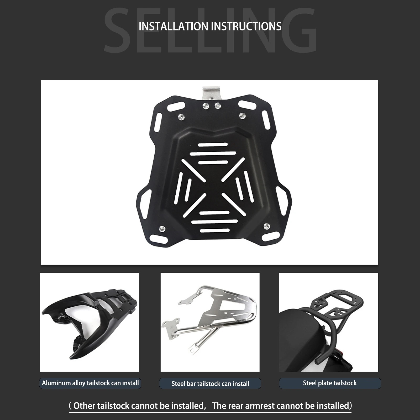 Motorcycle Rear Top Case Moto Luggage Storage Tail Box Waterproof Motorcycle Trunk Key Lock Tool box Aluminum 45L/55L/65L/80L