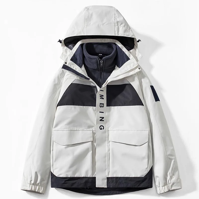 Man Fashion Jacket Man Bombers Work Jacket Baseball Man Winter Retro Military Windbreaker Techwear Heating