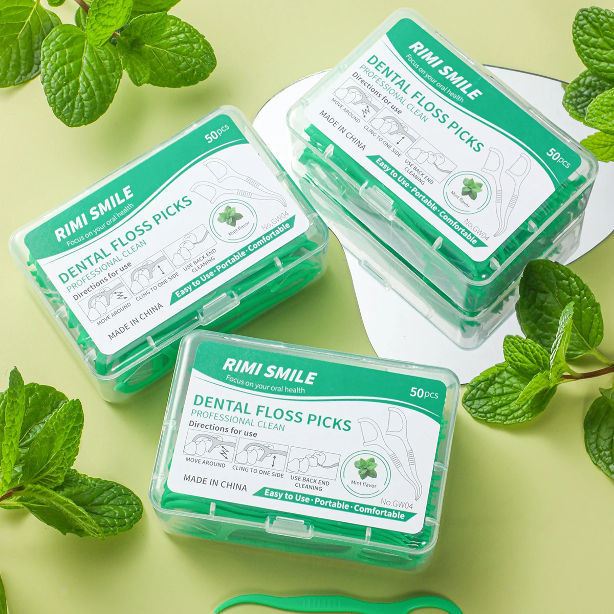 100/250/500/1000PCS mint flavored dental floss stick 50PCS/box cleaning tool for interdental gaps dental floss stick,dental floss sticks,dental cleaning tools