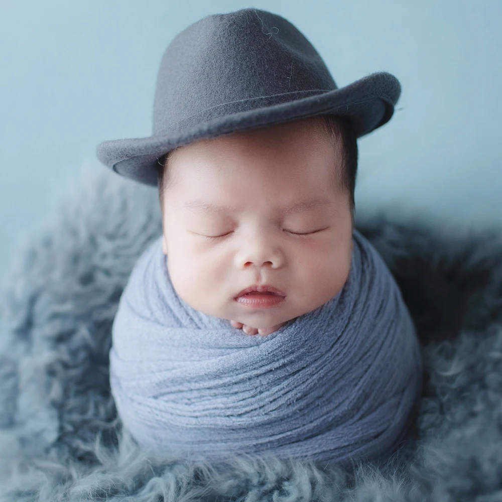 Newborn Cheesecloth Wrap Baby Photography Props Posing Fabric Cotton Stretch Blanket Hand Dyed Newborn Layer Wrap 4