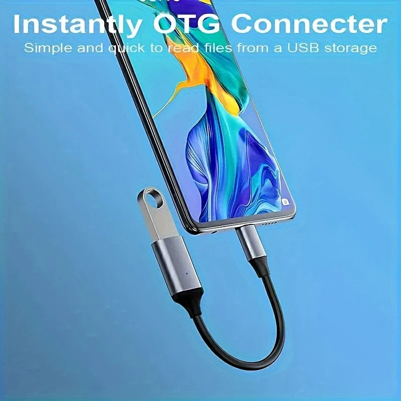 OTG Adapter Type C Cable USB To Type C Connector For Xiaomi Samsung S23 S22 S20 MacB