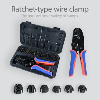 ชุดเครื่องมือช่างไฟฟ้า N58B คีมย้ำสายไฟแบบแมนนวล พร้อมกล่องเครื่องมือแบบกำหนดเอง ประกอบด้วยหัวคีม 5 ชุด รุ่น 03H/02C/-6/2546B/06Wf 1