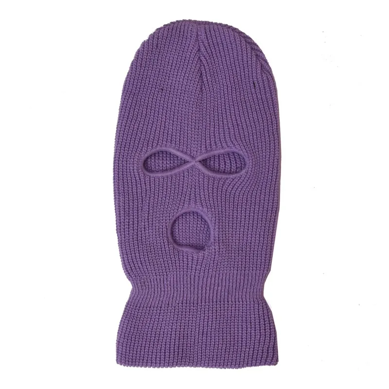 New Winter Warm Hat Three-Hole Wool Knitted Anti-Terrorist Headgear Robber Hoed Cool Gift Bandit Head Mask Outdoor Thermal Warm true religion skully hat Skullies & Beanies