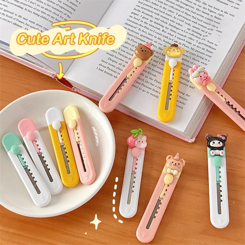 Cartoon Animal Mini Utility Knife Student Hand Account Paper Knife Stationery Handmade Knife Dismantling Express Wallpaper Knife cartoon animal mini utility knife student hand account paper knife stationery handmade knife dismantling express wallpaper knife