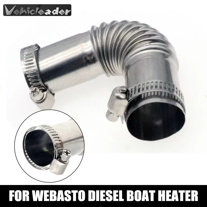 Per Eberspacher Webasto Boat Heater 24Mm Gomito Tubo Aria Diesel Riscaldatore Di Parcheggio Connettore Del Tubo Di Scarico Con Morsetti