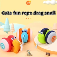 Children's Cute Rope Drag Snail Creative Toy Music Light Rope Pull Baby Toddler Toy 1