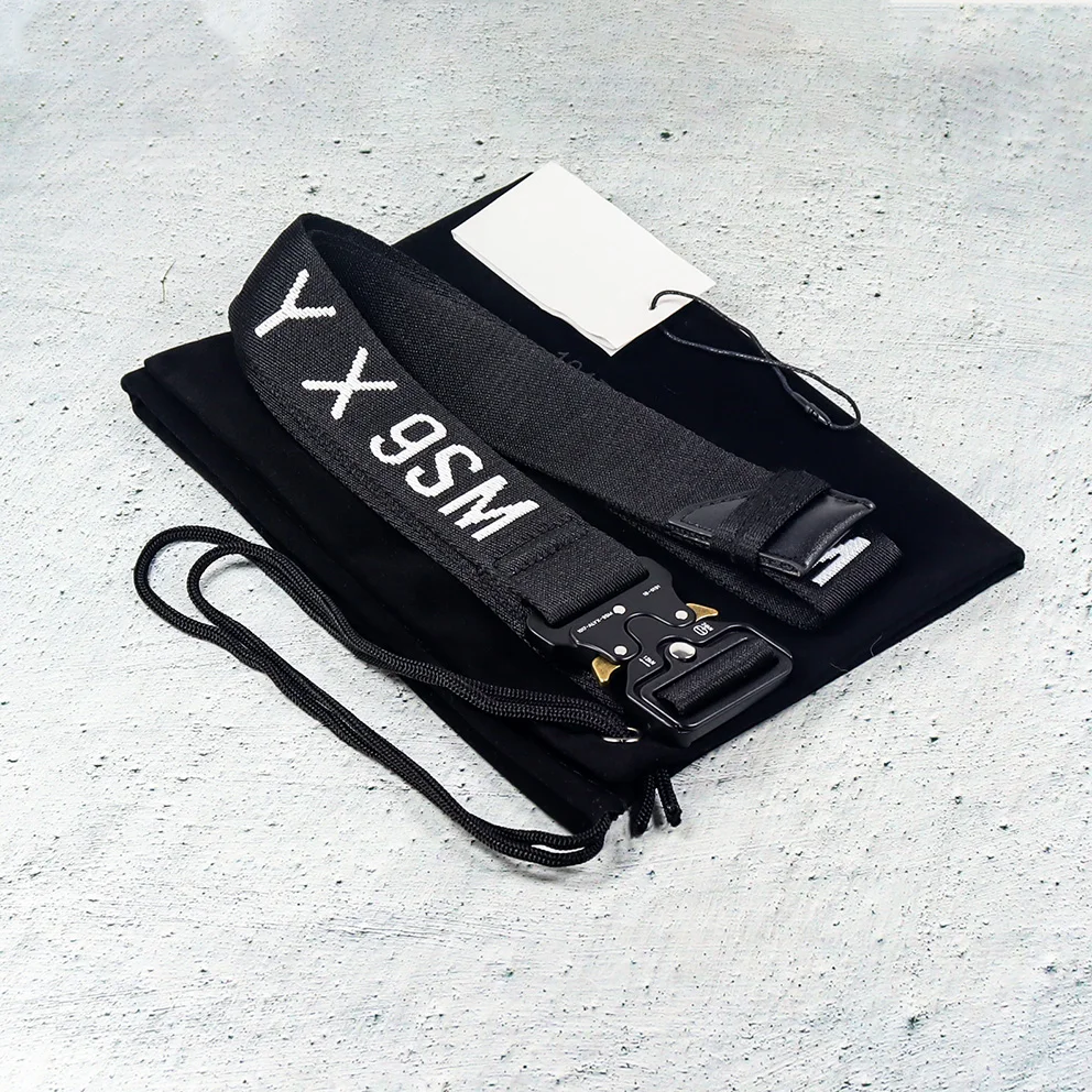 

24SS ALYX 9SM 1017 Luxury Belt Weaving Flower Letter LOGO Functional Tactical Insert Button Cotton Material Unisex