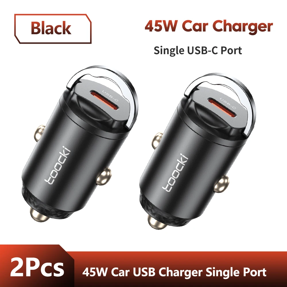 Toocki 45W Pull Ring QC4.0 PPS Fast Charging Type C Car Charger