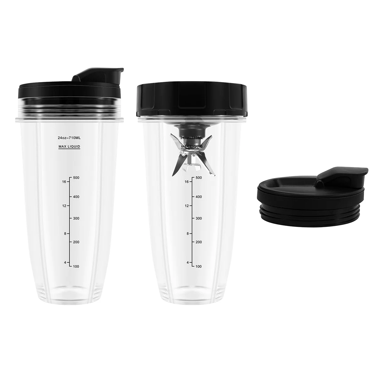 Top Deals 2 Set For Ninja 7 Fins Extractor Blades And 24oz Ninja Blender  Cup With Sealing Lid,for Nutri Ninja Auto Iq - Juicer Parts - AliExpress