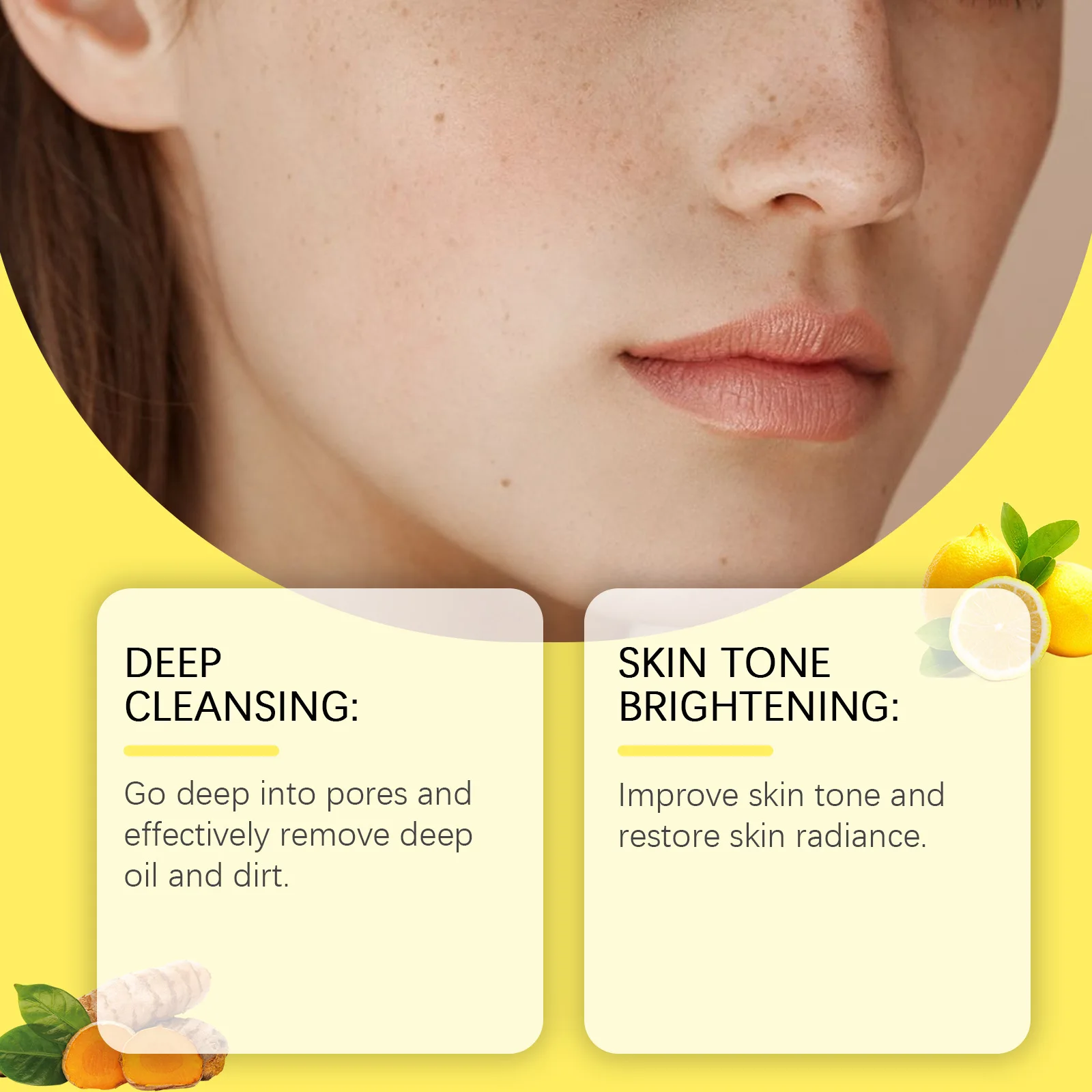 Turmeric Cleansing Pads Facial Exfoliating Makeup Removal Dead Skin Peeling Smooth Skin Shrink Pore Massage Face Washing Sponge 4