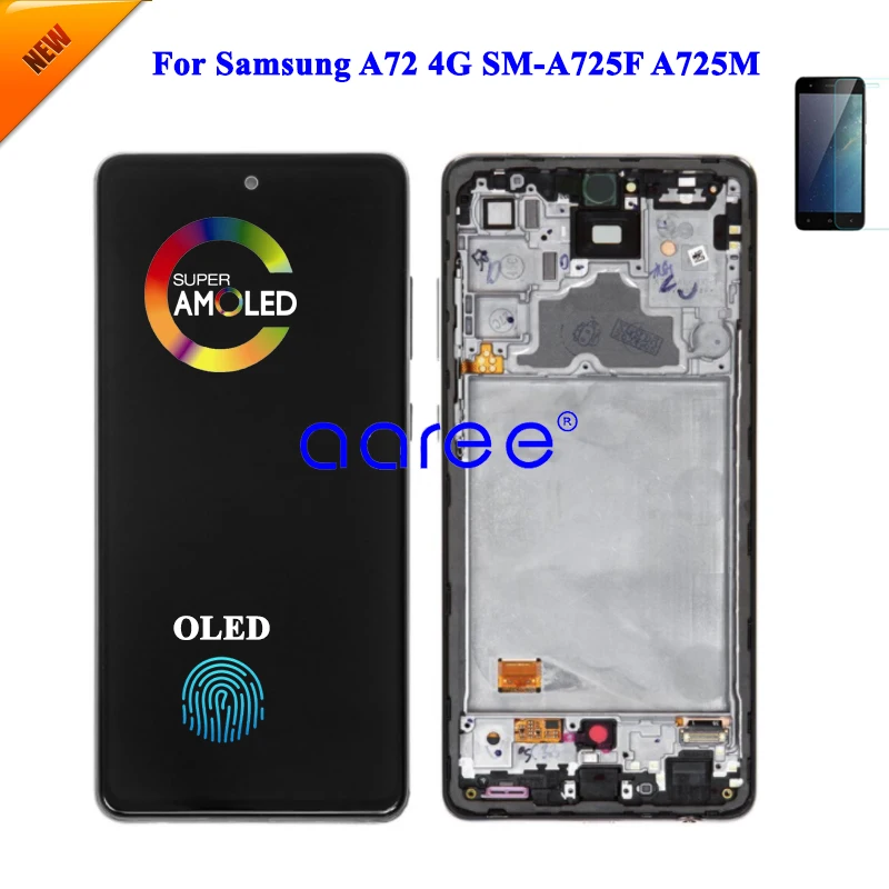 

6.5‘ AMOMLED OLED LCD For Samsung A72 LCD A725F Lcd For Samsung A72 A725F LCD Screen Touch Digitizer Assembly