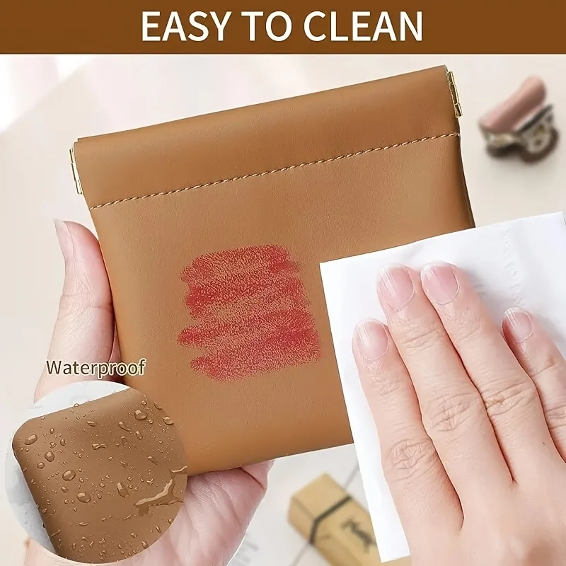 Shrapnel Bag Self-closing Change Storage Bag Portable Makeup Bag Lipstick Headphone Cable Change Storage Bag 4