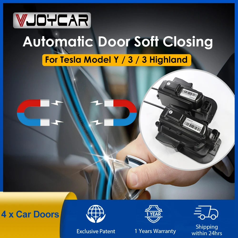 2024 Newest Soft Closing for Tesla Model 3 Y 3 Highland 4-Door Anti Pinch Smart Auto Electric Suction Door Lock Closing Opening