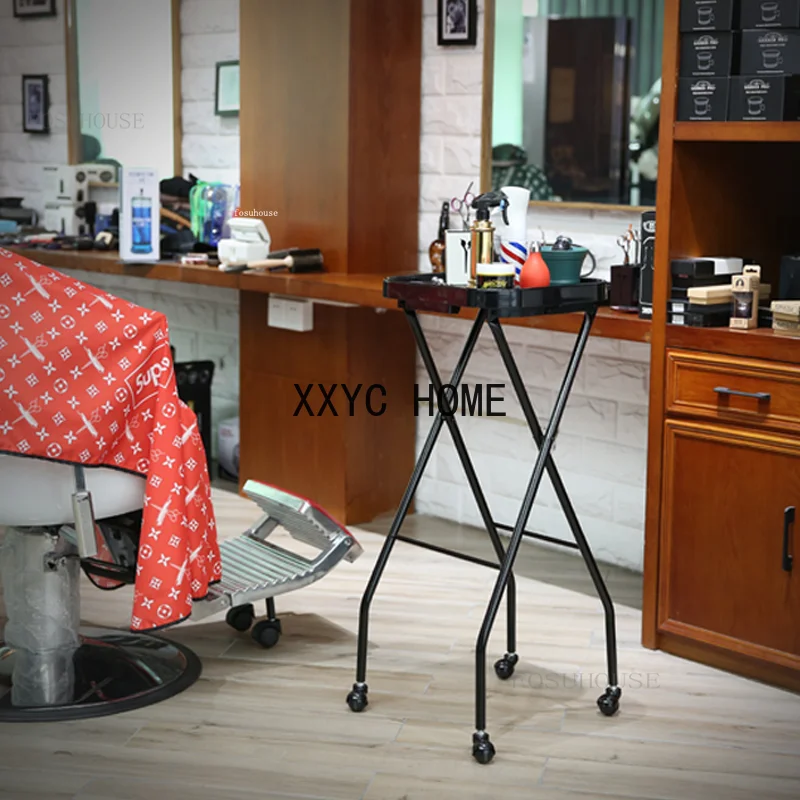 

Fashion Hotel Hairdressing Salon Trolley Hair Salon Barber Shop Dedicated Tool Cart Portable Home Furniture Folding Shelf N