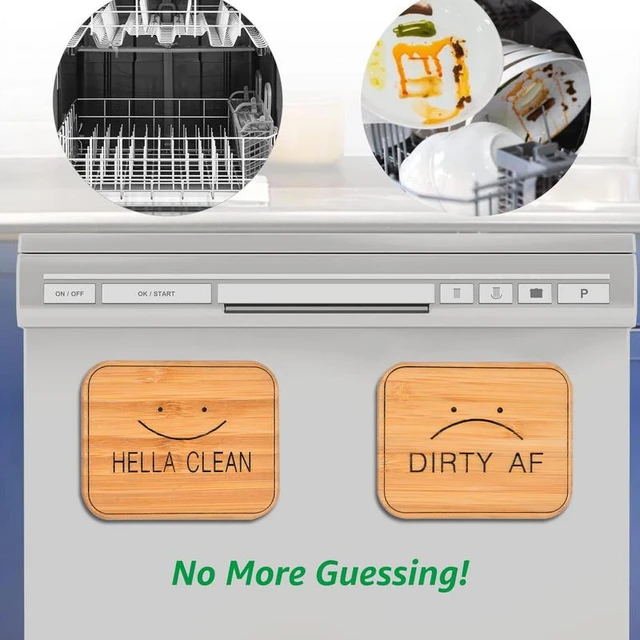 Clean Dirty Dishwasher Magnet Indicator Sign Large Text Dishwasher Magnetic  Indicator Magnetic Dishwasher Sign Kitchen Supplies - AliExpress