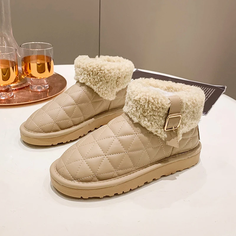 

Women's Winter Snow Boots Waterproof Non-Slip Comfortable Warm Plush Lining Outdoor Ski Ankle Boots