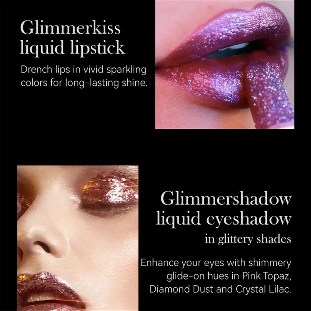 4color/Set Glitter Lip Kit Shinning Lips Glitter Powder With Primer Brush  Waterproof Kissproof Glittering Party Makeup - AliExpress