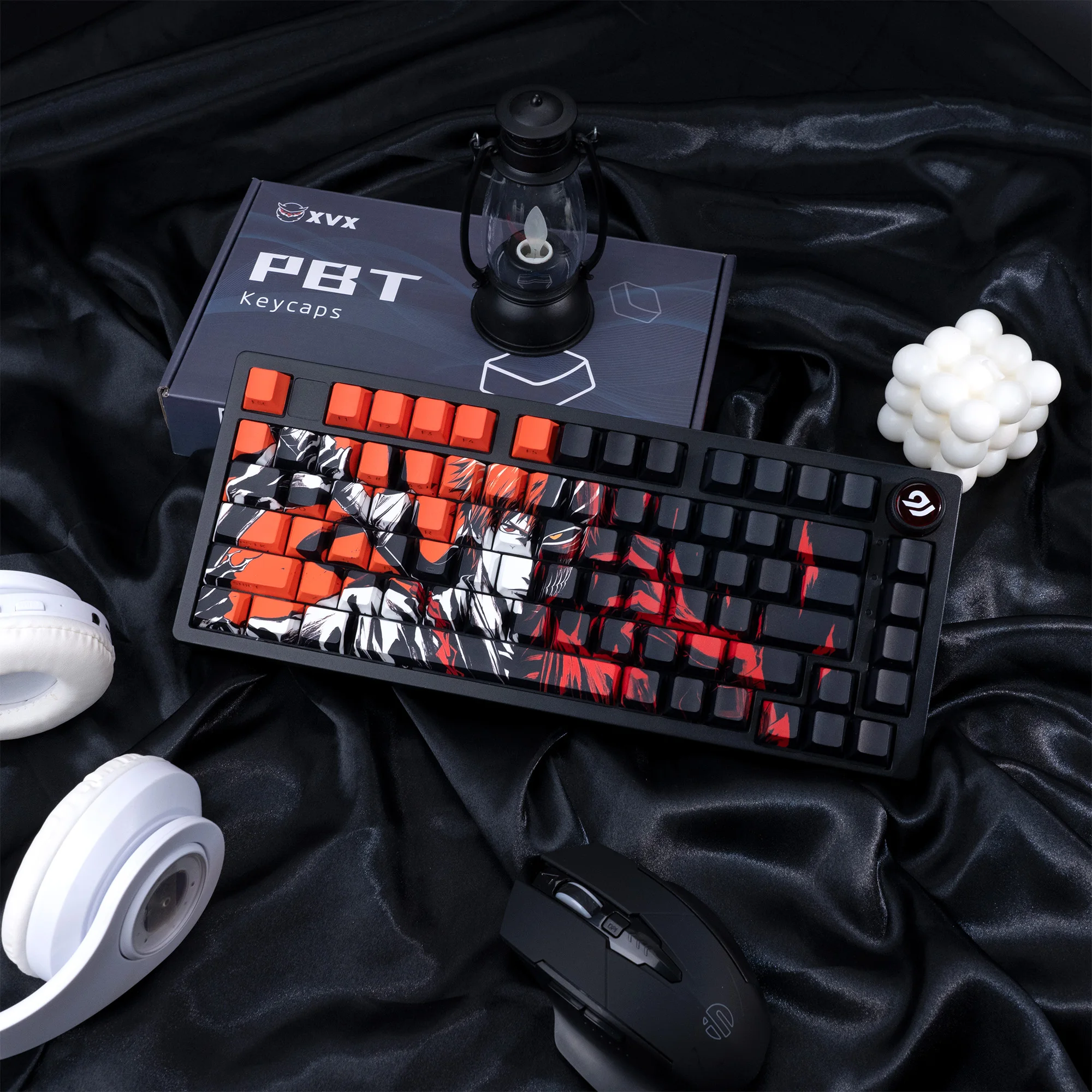BOXXX KEYCAP 西瓜と金魚と少年 (Cherry R1) XVX Kurosaki Japanese Anime Keycaps Side Print Shine Though