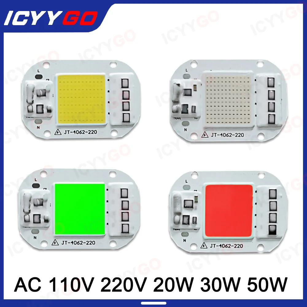 COB LED Lamp Bead Chip Smart IC No Driver Needed AC 110V 220V20W 30W 50W DOB Module for DIY Plant Grow Light Flood Light Bulb scbrhmi c series 5” hmi smart lcd display module support simple assignment operators