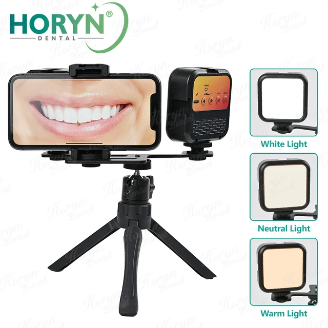 Dental Oral Photography LED Lamp Adjustable LED color Dentist Oral Filling Light With Bracket Equipment Dentistry