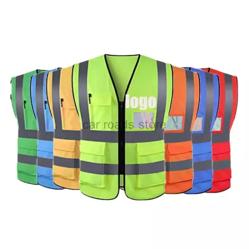 Reflective Safety Vest High Visibility XXXL Security Protection Working Vest Motorcycle Jacket Waistcoat Summer
