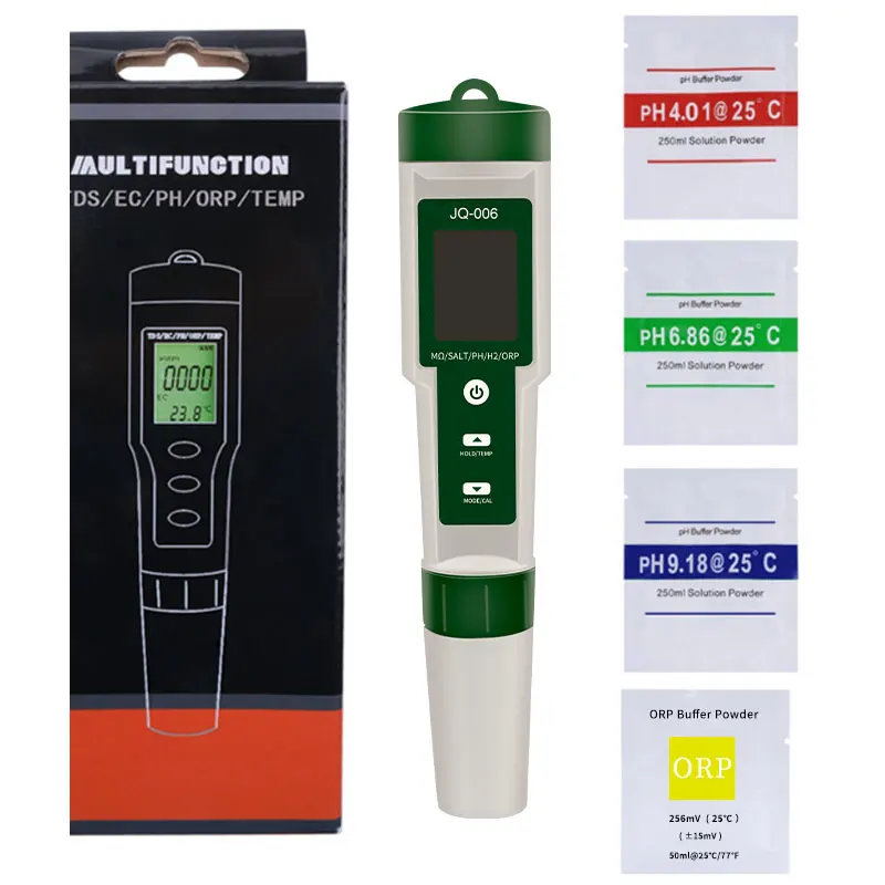10 in 1 Water Quality Monitor PH/EC/TDS/ORP/H2/Fertile/Salinity/S.G/Resistivity/Temp Multifunction Tester for Aquariums Pools 6