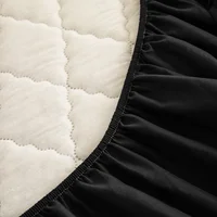 ⁦واقي مرتبة مبطن سميك مقاوم للماء – مطاطي لكوين وكينج ✨🛏️.⁩ - الصورة ⁦2⁩