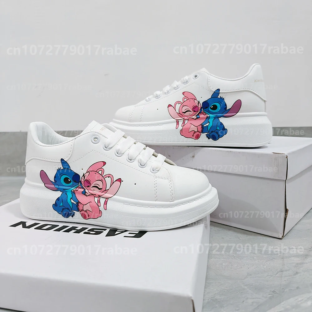 【2plan】Stitch cent shoes Stitch Couple fashion Men Women Sneakers Vulcanize Shoes