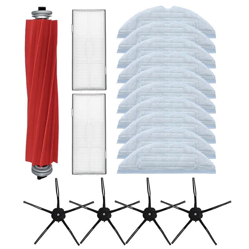 

AD-17Pcs сменная основная щетка, Швабра, фильтр НЕРА, боковая щетка для Xiaomi Roborock S7 T7 T7S Plus, запасные части для пылесоса