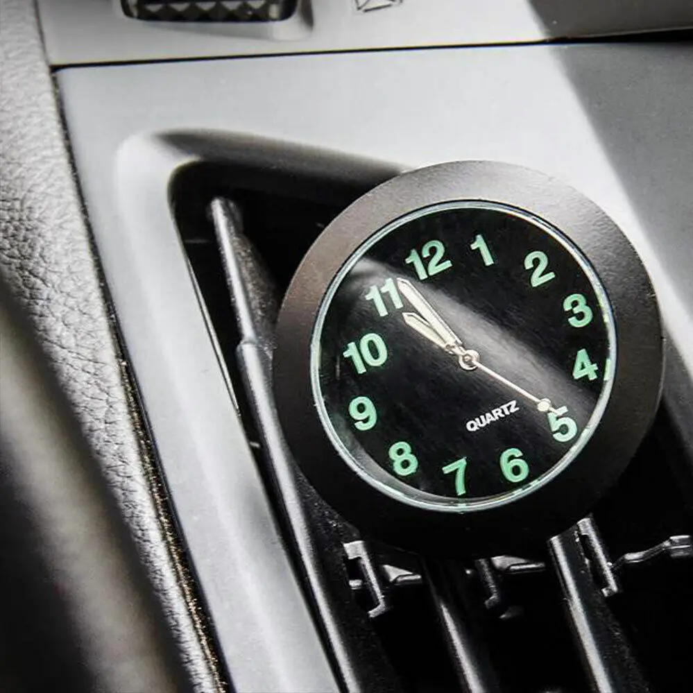 1PC Mini Car Clock Luminous Auto Stick-On Digital Watch Mechanics Quartz Motorcycle Clocks Auto Ornament Car Accessories 5