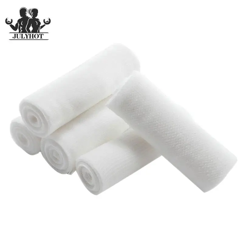 5Pack Cotton First Aid Bandage Skin Friendly Breathable Gauze Wound Dressing Medical Nursing Emergency Care Bandage FirstAid Kit