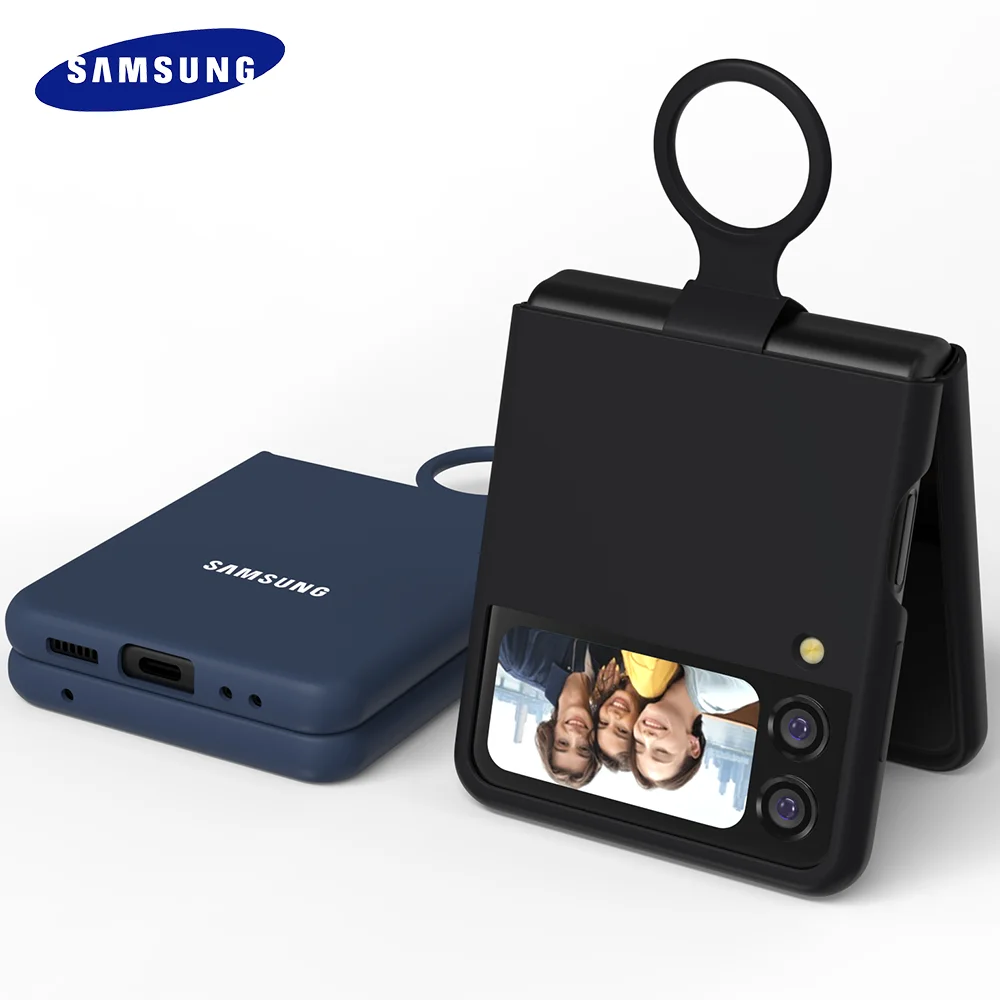 Ring Case For Samsung Galaxy Z Flip3 Flip Liquid Silicone Anti-knock Folding Cover Fundas Flip 3 5G z flip3 case