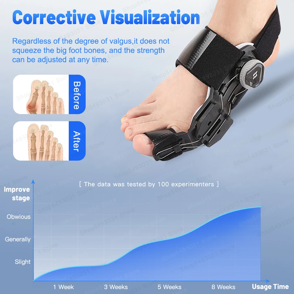Bunion Corrector Unisex Foot Hallux Valgus Braces Rotatable Toe Separator Straightener Adjustable Pedicure Finger Toe Corrector