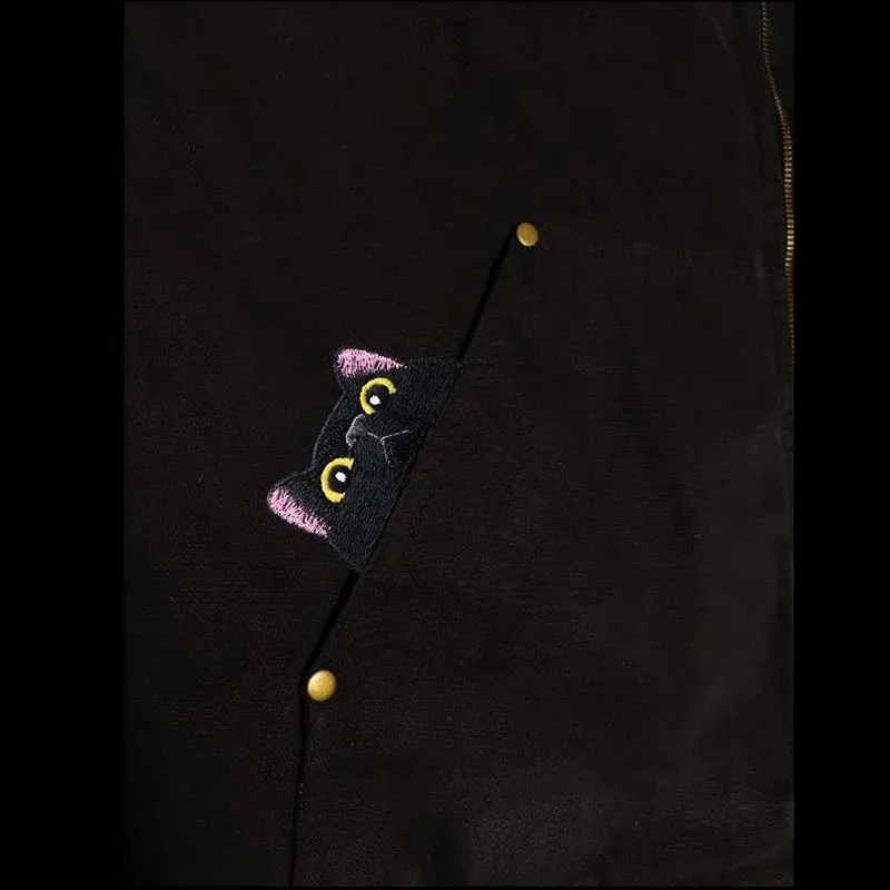 1Pcs Cat embroidery fabric patches clothing accessories badges Velcro armbands stickers