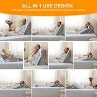 Wedge Pillow 12-in-1 Memory Foam Sleeping Support Pillow Headrest Adjustable Incline Cushion For Acid Reflux, Back Pain, Snoring 6