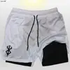 Anime Berserk 2 in 1 Breathable Stretch Men's Shorts Gym High Performance Double Layer Quick Dry Compression Men 1