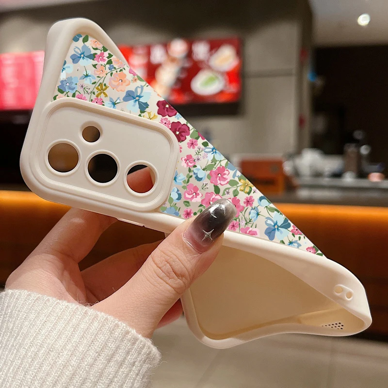 Small Flowers Soft Phone Case - Elegant Floral Design Cover
