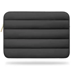 Vibrant Candy Color Puffy Laptop Sleeve - Multiple Sizes for 9-11inch (Black)