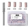 3mm Brown Mini Sanding Bands without Stainless Steel Mandrel Manicure Cuticle Clean Tools Electric Nail Drill Bits Accessories 1