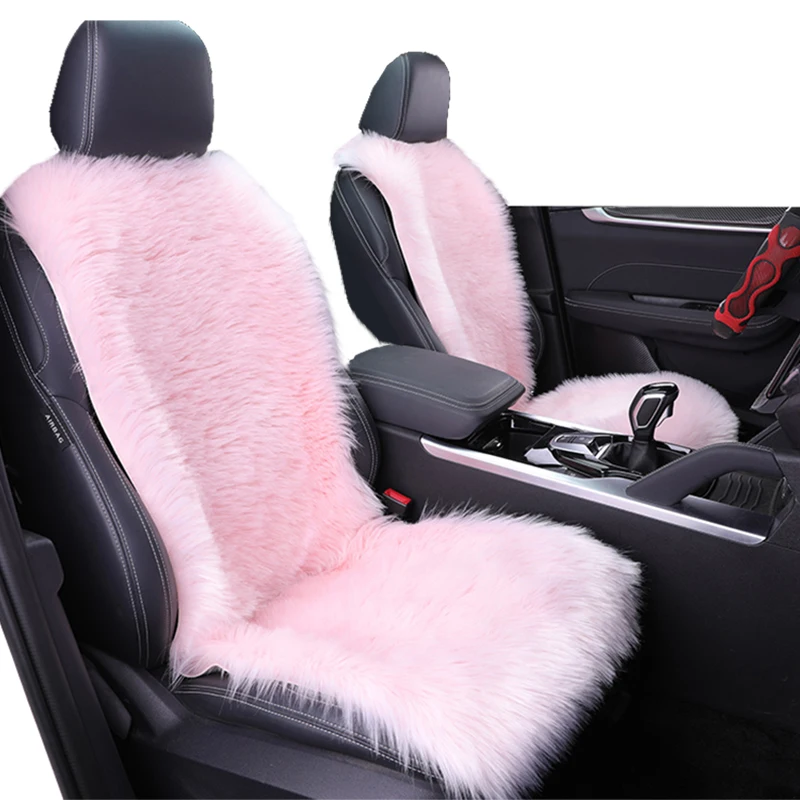 FurCarSeatCoverUniversalCloakWinterFullSetFauxWoolWarm