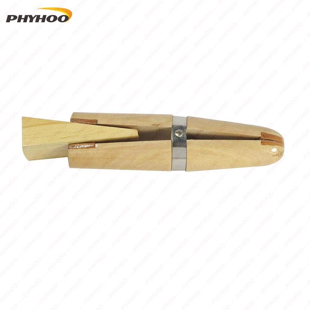 Wooden Jewelers Ring Clamp Wood Wedge Leather Jaws Hand Tool Stone Setting Engraving Repair Jewelry Making Tool