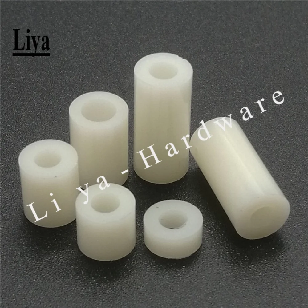 1050pcs/lot M3\4\5\6\8*l(l=132mm ) Abs Nylon Round Standoff Spacer, Pcb Board Spacer Screws